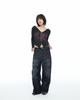 NO EXTRA TOUCH Rebuild Stitch Corduroy Pants (Navy) / 25Wtpt001Na