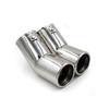 For VW Golf 4 Bora Jetta Dual Stainless Steel Exhaust Tailpipes Muffler Tips High Polish Car Performance Enhancement