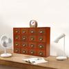 16 grid desktop drawer storage box (shell handle) - brown, , , suitable for households, offices, small workshops,