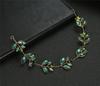 Handgemachtes Smaragd Marquise Brilliant Cut Kristall Haarband, Vintage Braut Haarranke Tiara Stirnband Hochzeit Haarschmuck