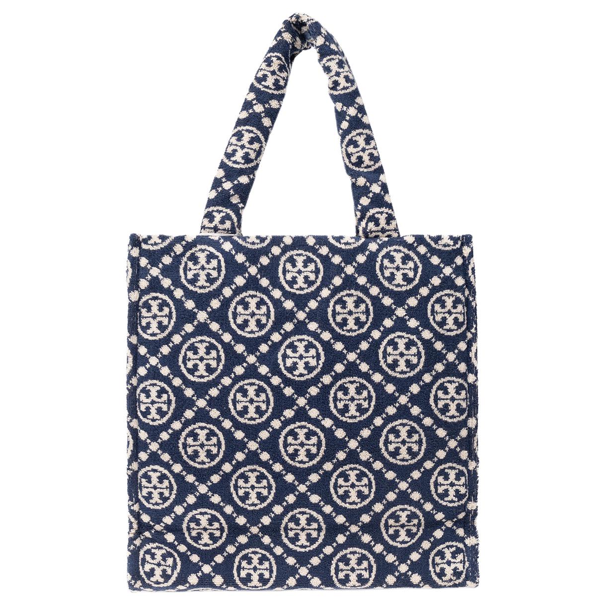 

Tory Burch T Monogram Double T Logo Diamond Pattern Large Capacity Commuter Tote Bag Women tote Navy-Blue 149296-405 Basic Set (Bag+Dust Bag)