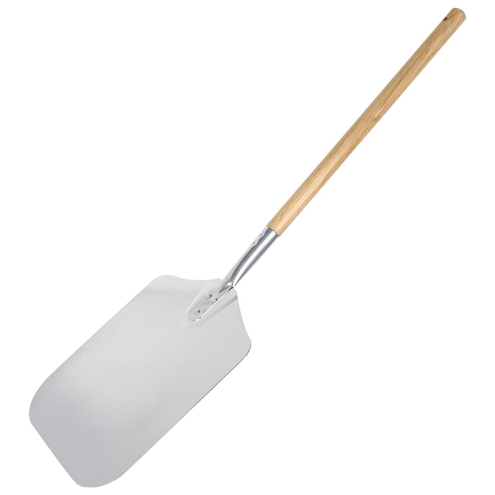 1Pc Kitchen Aluminum Alloy Pizza Peel Bakers Oven Restaurant Paddle With Wooden Handle New