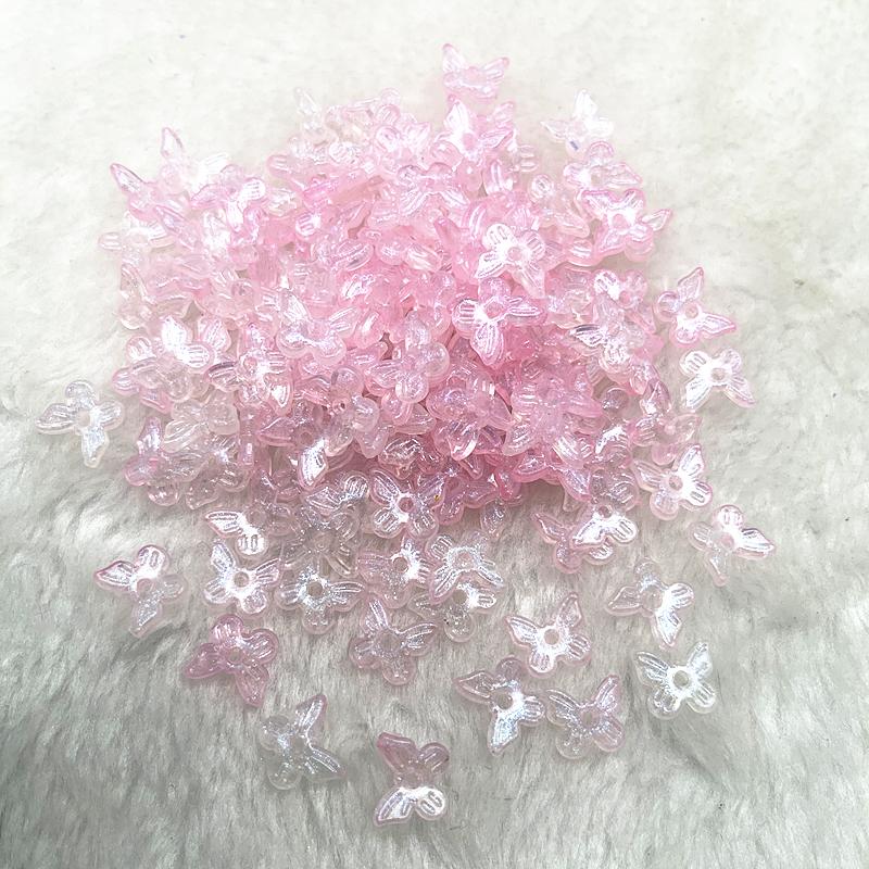 50pcs 10mm Butterfly Shape Acrylic Beads Loose Spacer Beads for Jewelry Makeing DIY Accessories