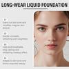 Skin Friendly Foundation 30G Color Changing Liquid Foundation, SPF 50 Natural Deep Tone Pore Coverage Long-Lasting Lightweight Makeup Concealer