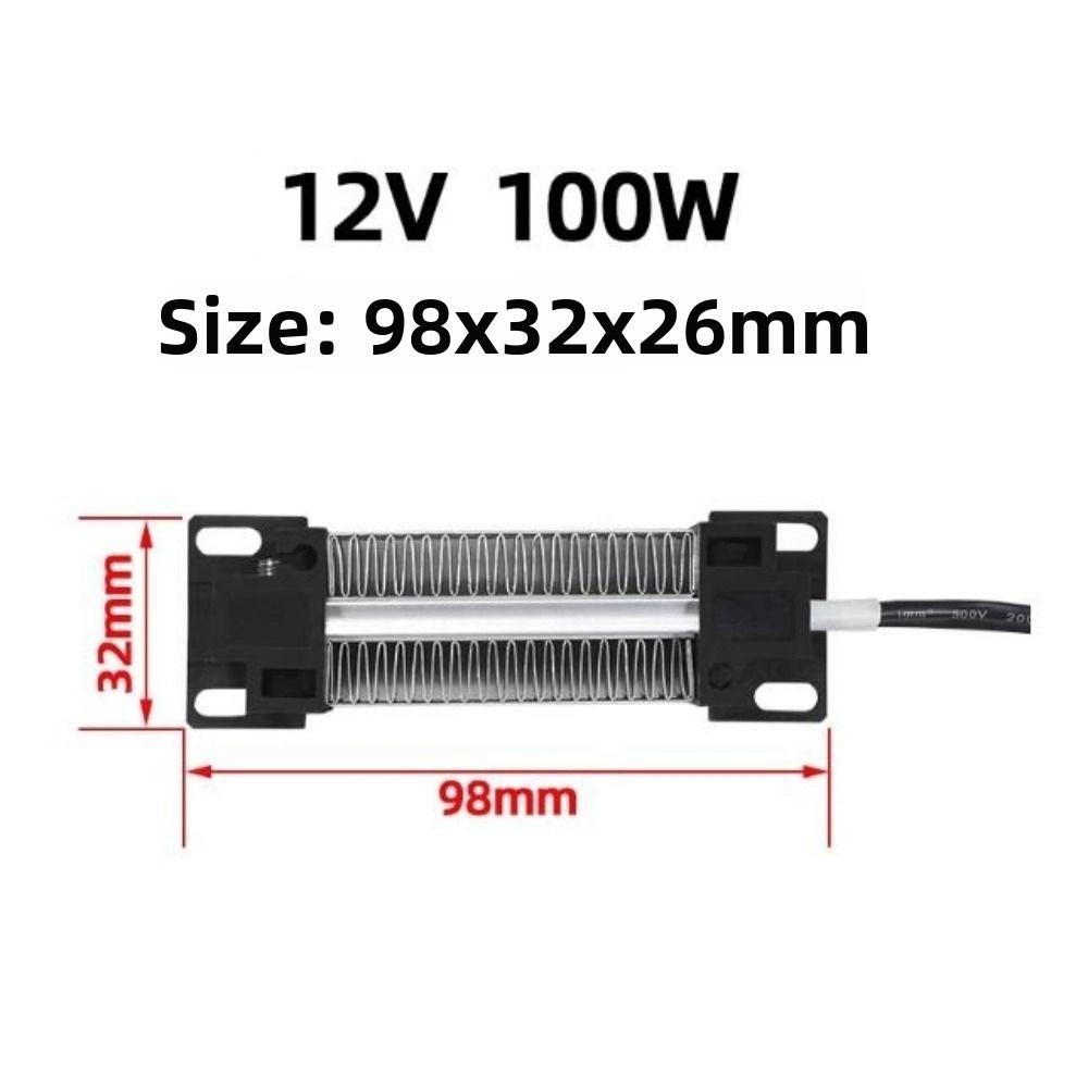 113*35*26mm Insulation-Thermostatic 12V/24V/110V/220V 100W PTC Ceramic Air Heater Heating Element