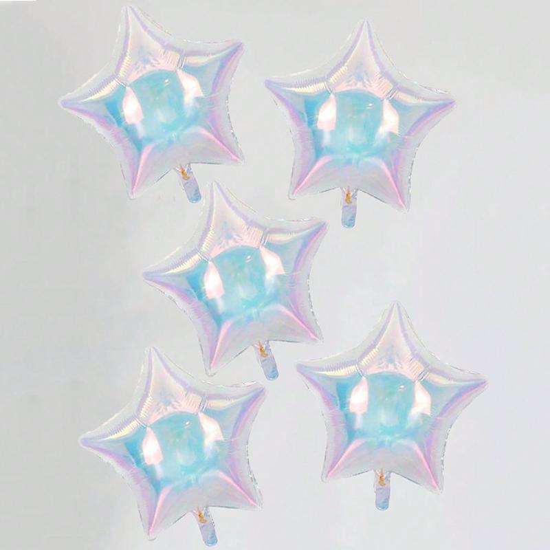 

5pcs Birthday Party Theme Cute Transparent Pentagram Rainbow Balloon Favorite Party balloon Decorations for Boys arty Decoration Other