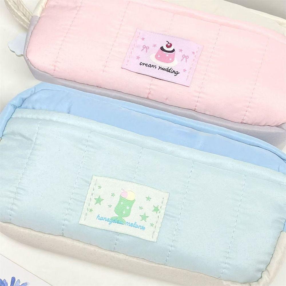 Large Capacity Pencil Pouch 2-Layer Stationery Bag Portable Pen Bag  Students