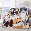 Tigerspotted Cat Face Pattern Flannel Printed Blanket Suitable for All Seasons Suitable for Living Room Office Sofa and Travel