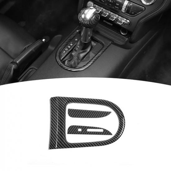 Carbon Fiber For Ford Mustang 15+ Center Console Gear Shift Box Frame Trim Cover