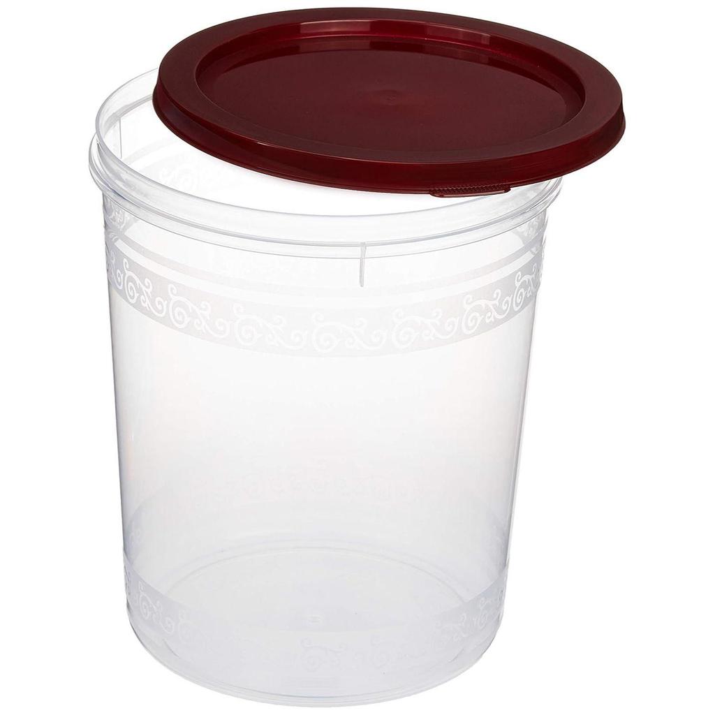 Dish Drainer with Drain Tray + Cutlery Stand (54 Cm * 42 Cm * 20 Cm) 2-Piece Kitchen Storage Container Set, 7.5 Litres, Brown Lid, Plastic