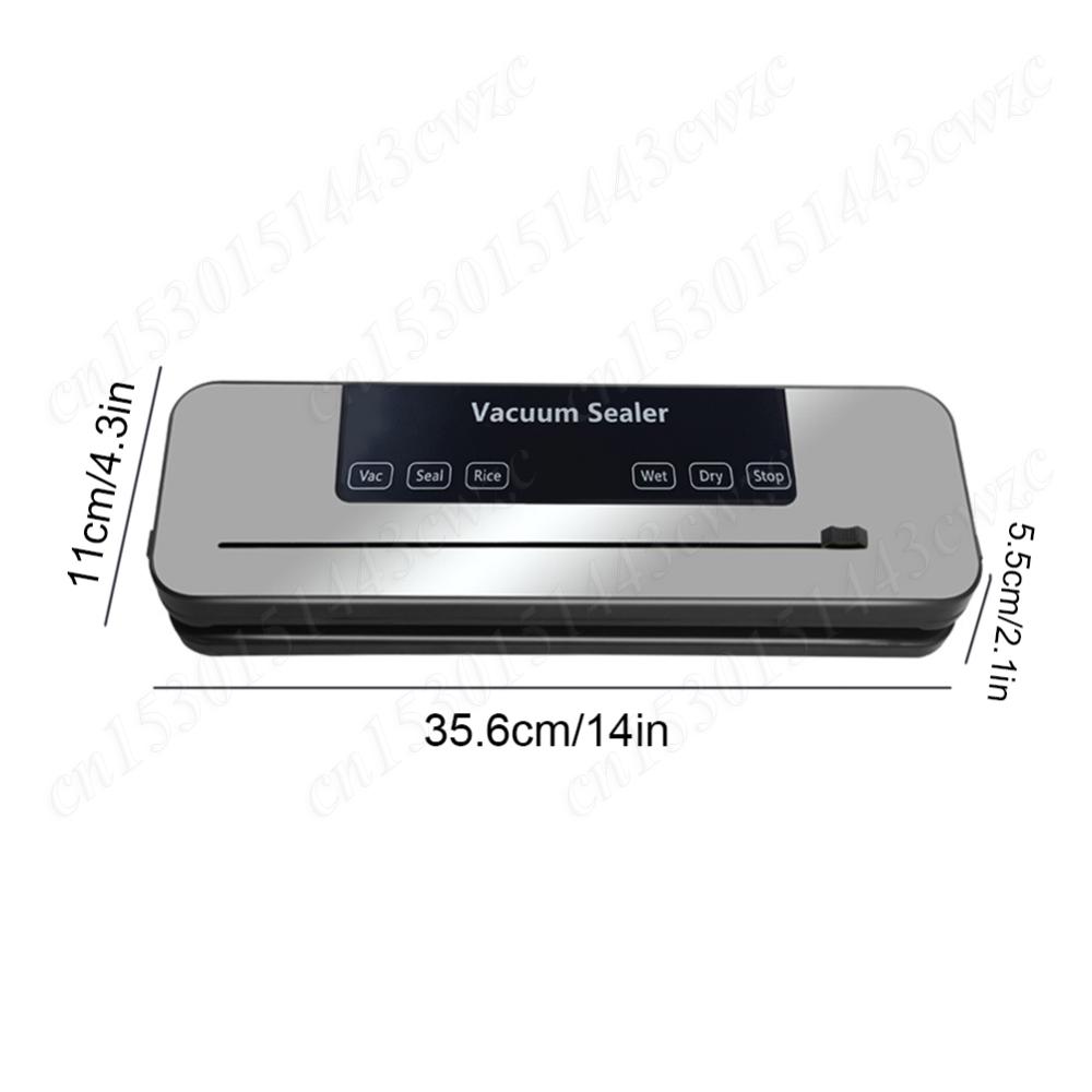 Electric Vacuum Sealer Full Automatic Dry/Wet Built-in Cutter Kitchen Food Storage Sealing Vacuum Packaging Machine Small Sealer