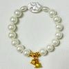 Artificial Pearl Bracelet for Women 10mm Round Beads Beaded Bracelets Handmade Glass Bangle DIY Jewelry Gifts