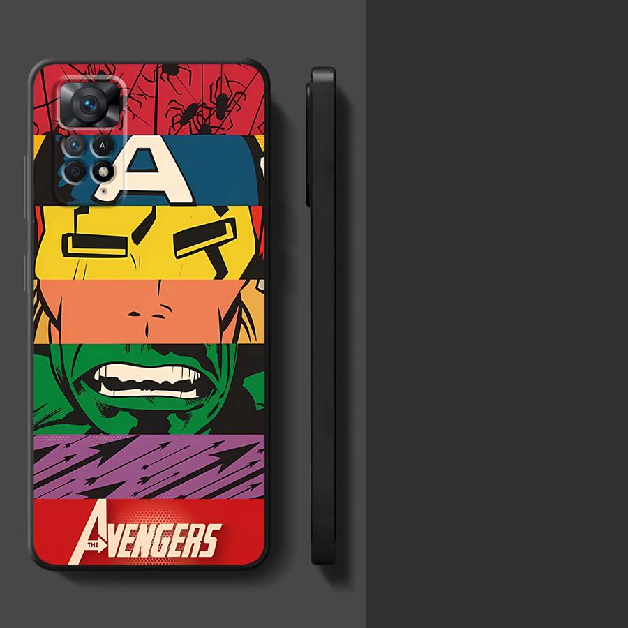 Funda Phone Cover Case for Xiaomi Redmi Note 10S 9S 7 8 10 13 Pro Plus 11 11s 12s 14 12 Pro 9 Marvel Avengers Captain America