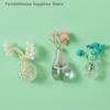 Mini-Glasvase Kühlschrankmagnet DIY Porzellanvase Blumen Kühlschrank-Nachrichtenaufkleber Pflanzenmagnet Grünes Geschenk Küche