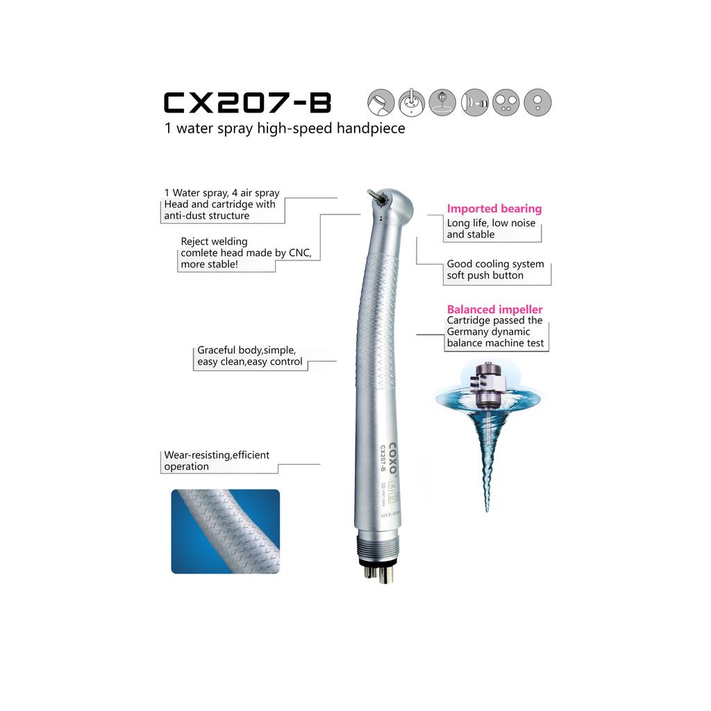 COXO Cx207-B Dental High Speed Turbine Handpiece Dental Equipment