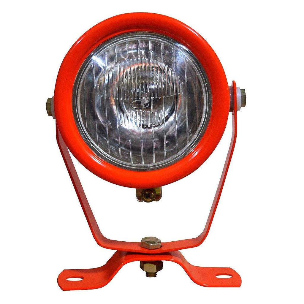 Small Orange Work Lamp Assembly with 12V Bulbs | Suitable for Massey Ferguson Tractor, Other Tractors, Combine, Earthmovers & Heavy Equipment Pack 2