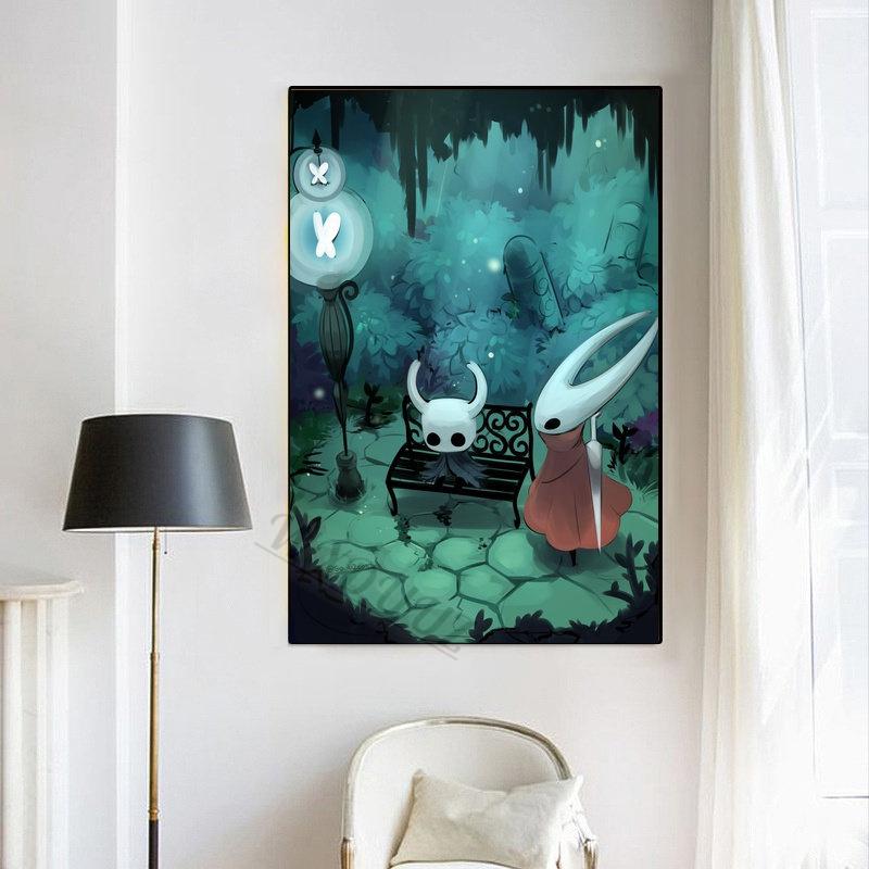 Hollow Knight GAME Klasické anime Filmové postavy Tisk Plakáty pro pokoj Obývací plátno Umění Domů Nástěnná dekorace Obrázky Dárek