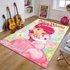 Princess Strawberry Design Area Rug Personalized Name- Non-Slip, Soft & Cozy Floor Mat for Living Room, Office - Indoor/Outdoor Carpet