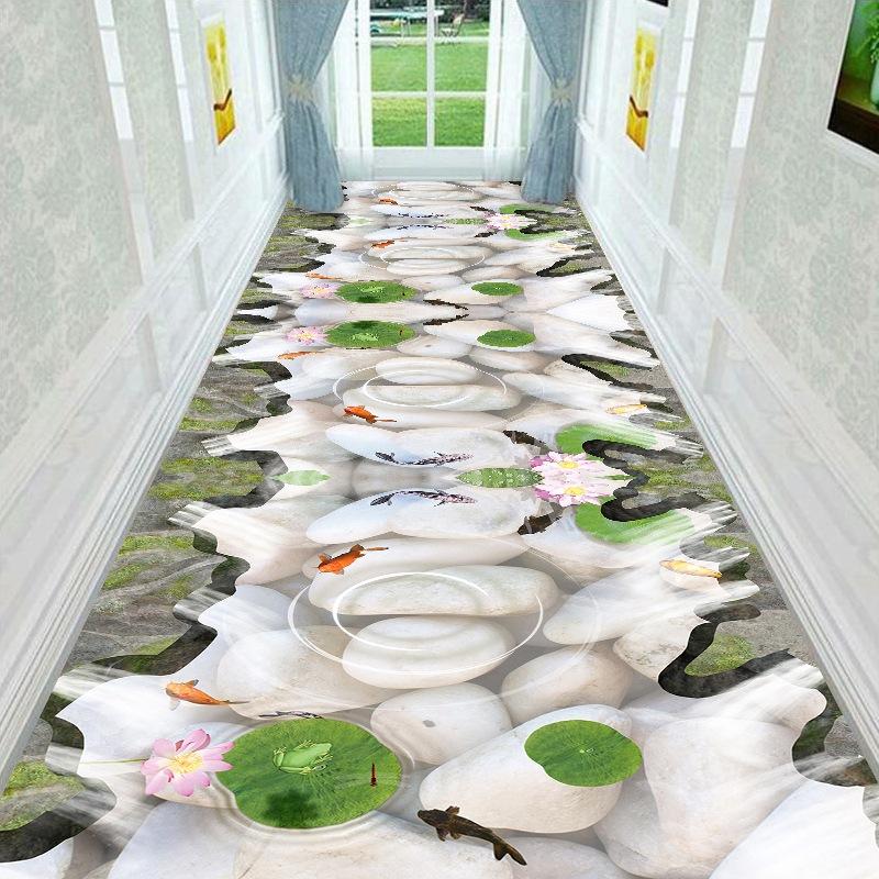 3D Corridor Carpet Living Room Carpet Bedroom Bedside Crawling Mat Coffee Table Entrance Door Mat