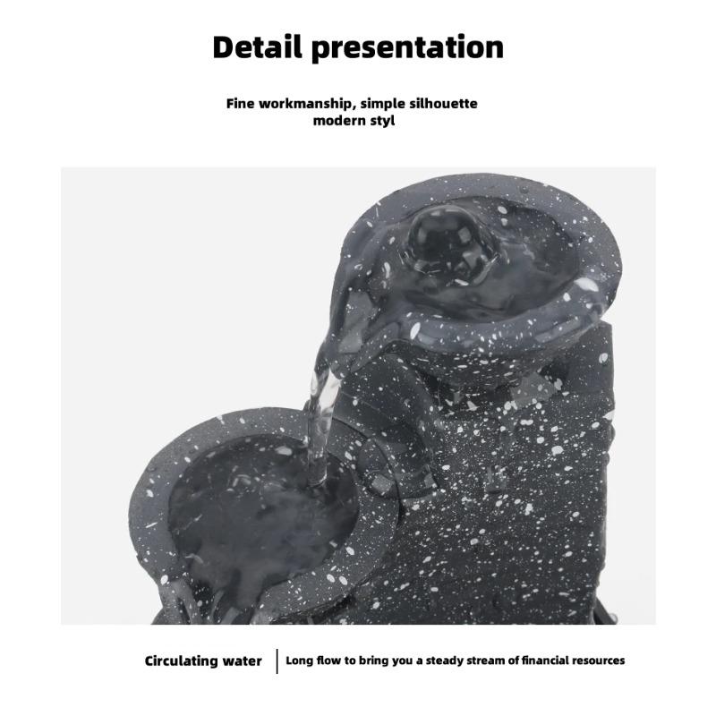 Desktop Waterfall Decoration Creative Flowing Water Ornaments Small Living Room Office Ornaments Desktop Fountain Ornaments