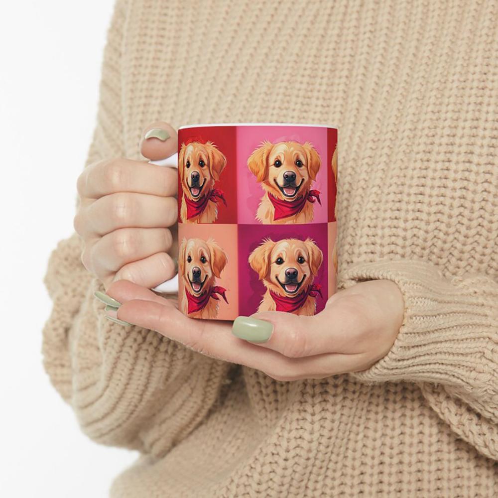 Made-to-Order Dog Watercolor Portrait Mug Custom Picture Text Drinkware Pet Commemoration Gift for Pet Families BFF Boyfriend