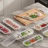 1/3Pcs 2/3/6 Grids Refrigerator Storage Boxes With Holes Scallions Meat Fresh Box Food Container Cold Storage Crisper Sealed