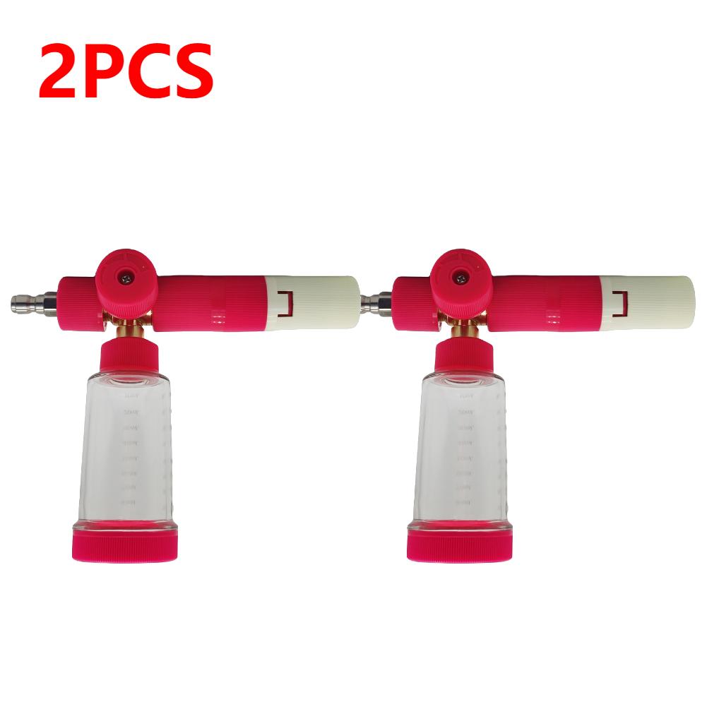 1/2PCS Water Foam Pot with 1/4 Inch Quick Connector 4500PSI Adjustable Pressure Washer Gun 100ml Car Wash Snow Foam Lance Pot