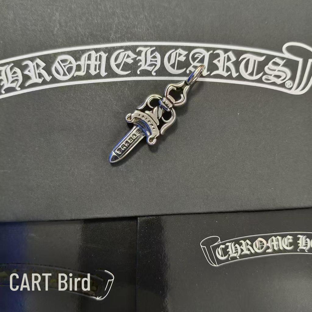 CH Kroko Pendant Collection: Trendy Thai Silver S925 Accessories for Men & Women - Retro Cross, Sword, Hexagram, Bullet Designs