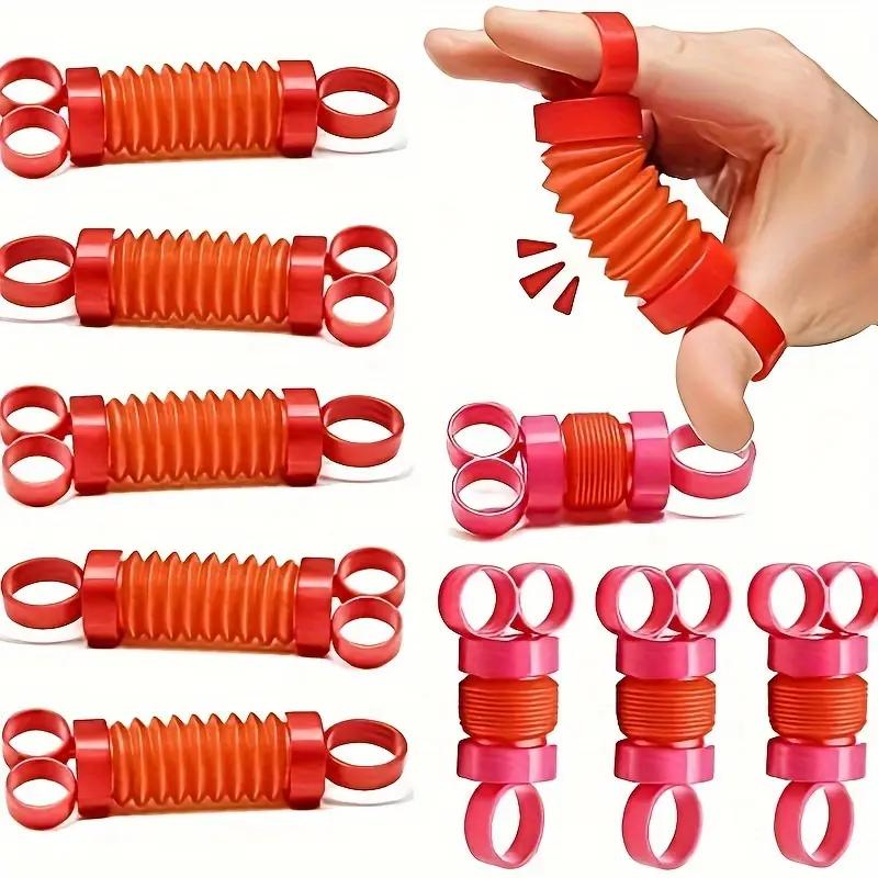1PCS Decompression Toy Finger Telescopic Tube POP Finger Pull Tube Bellows Children's Toy Elastic Finger Exerciser