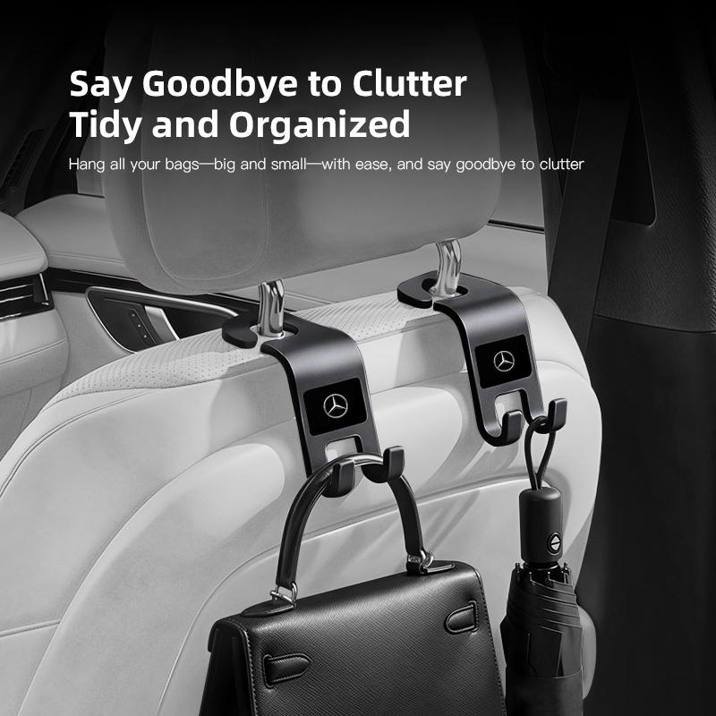 TXF4   Car Storage Hooks Headrest Hooks Car Seat Hanger Hook Accessories For Mercedes-Benz GLC X253 X254 C-Class W205 W206 A-Class W177