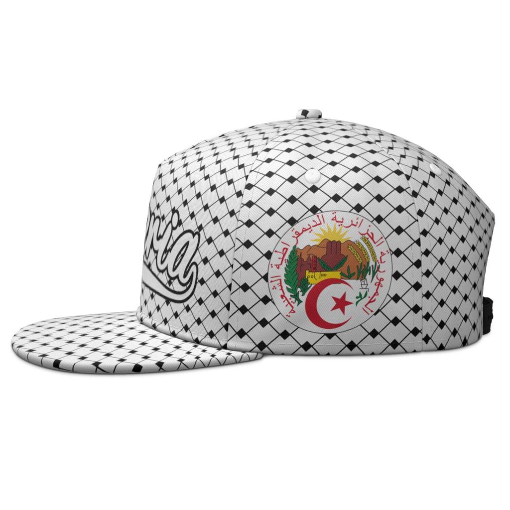 Algeria Youth Free Custom Made Name Photo Dza Islam Hip-hop Hat Diy Arabic Algerie Arab Print Text Logo DZ Flat Brimmed Cap