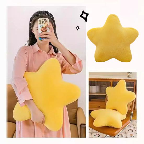 Stjerneformet pute Myk plysj pyntepute Dekorativ stjernepute for seng Fluffy stjerneformet pute for barnerom stue
