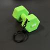 Barbell Sheet Dumbbell Keychain PVC Bag Pendant Unique Gym Feedback Gift  Girl