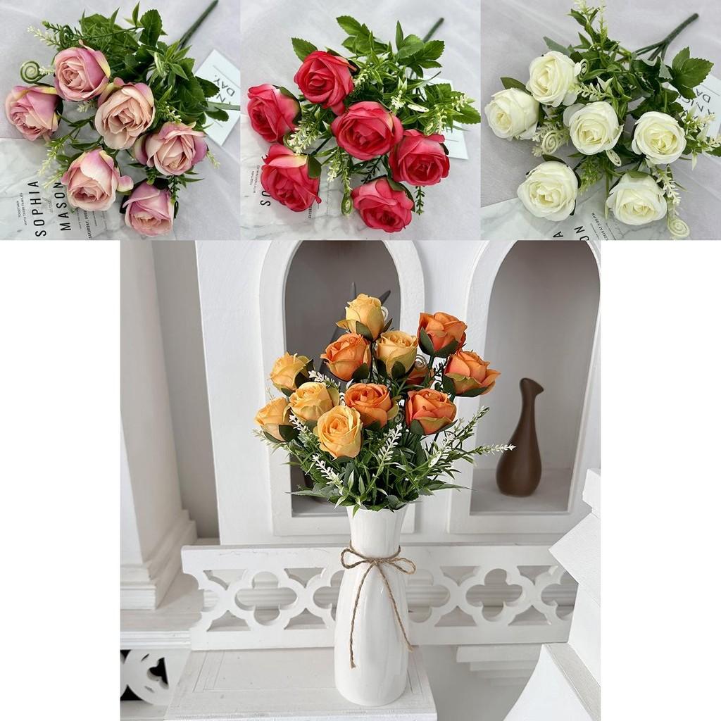 Romantic Rose Wedding Bouquet Artificial Flowers For Bridal Decor And Event Table Arrangements