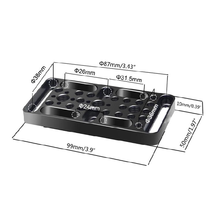 Camera Cheese Mounting Plate Universal Top Plate Applicable for Mini Gimbal