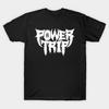 Herren Schwarzes T-Shirt mit Aufdruck Power Trip No-Cut Transferpapier Druck Baumwoll-T-Shirt