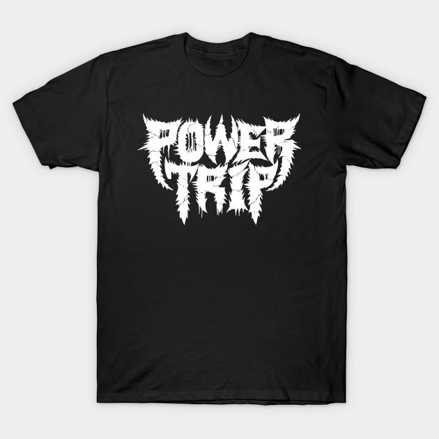 

Men Black Print T-shirt Power Trip No-Cut Transfer Paper Print Cotton Tshirt M чёрный