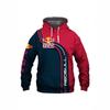 2026 Men's Red Bull 3D Print Casual Sports Hoodie