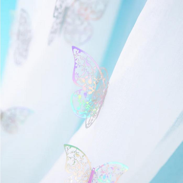 3D Holographic Butterflies Decorative Stickers 12 Pcs