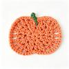 1/5/8 Piezas Posavasos de Calabaza Tejidos a Mano Resistentes al Calor Textura Suave Para Otoño Acción de Gracias Decoración del Hogar