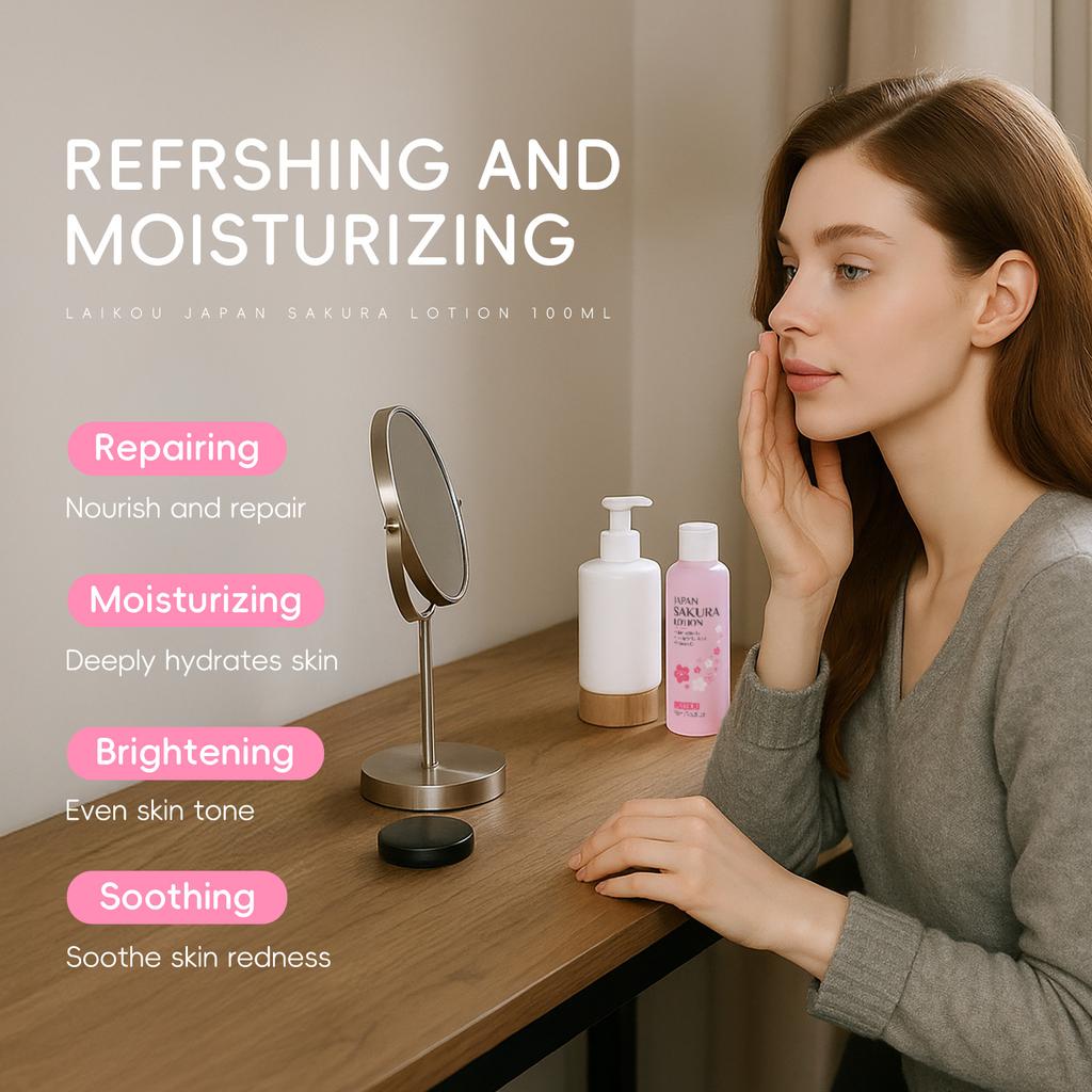 LAIKOU Sakura Balsam do Twarzy Nawilżająca Esencja Zwęża Pory Naprawczy Poprawia Elastyczność Skóry 100ML