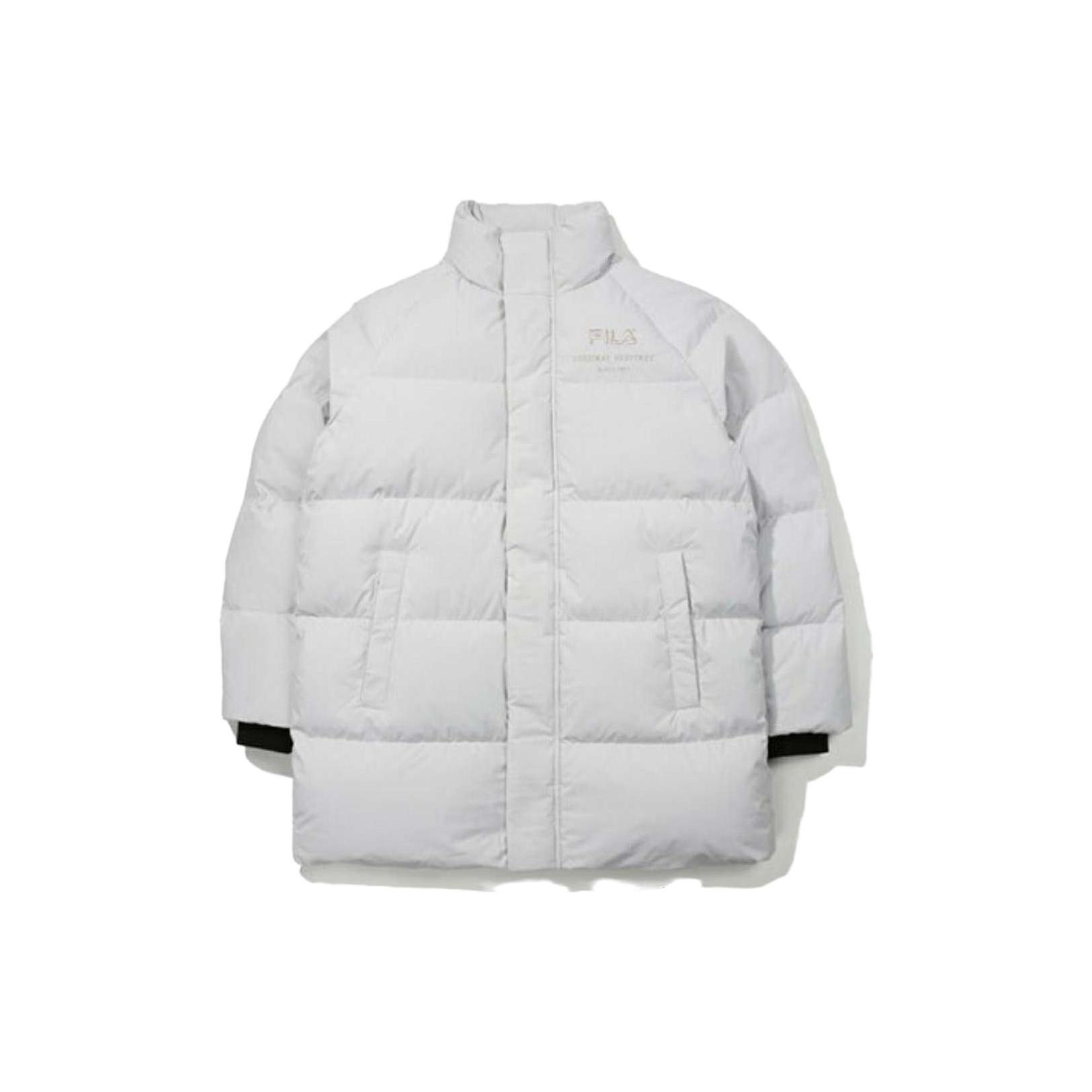 FILA Down Jackets Unisex White Stand Collar Thickened Puffer Jacket FS2DJD4102XSWH XXL