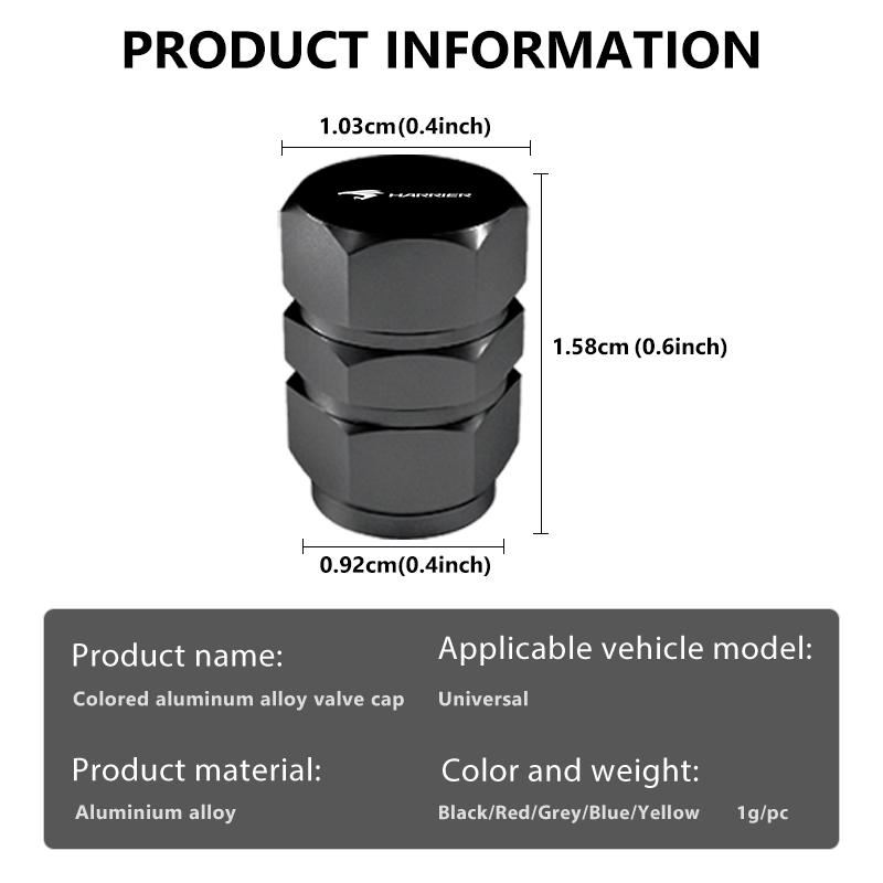 Car Logo Tire Valve Stem Caps Aluminum Alloy Wheel Dustproof Valve Stem Cover For Toyota Harrier Vellfire Prius Voxy Corolla RV6