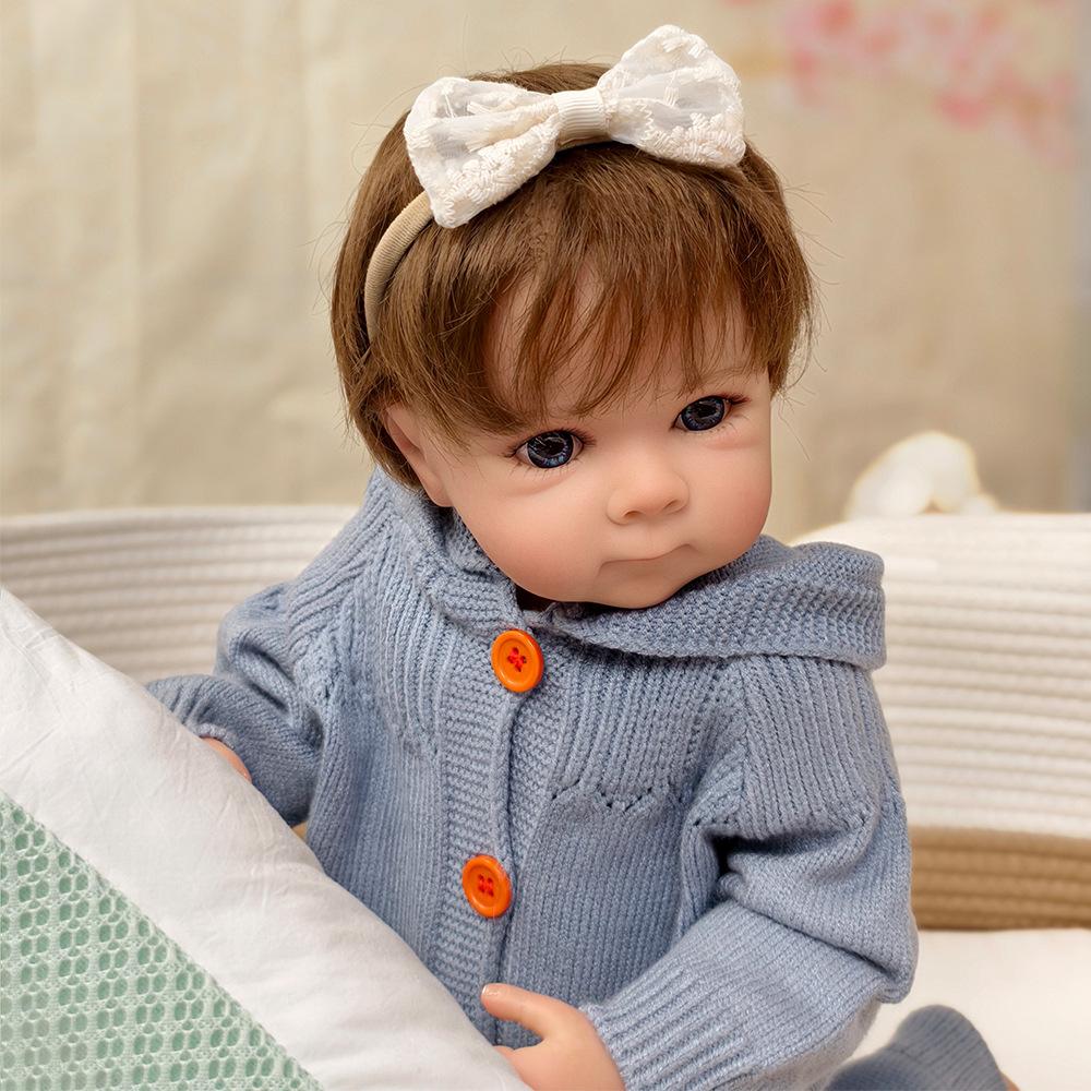 48cm Reborn Baby Girl Doll Bettie Lifelike Full Silicone Body Newborn Doll Can Take Bath Handmade 3D Painting Skin Rebirth Dolls for Kids Playmate Toy