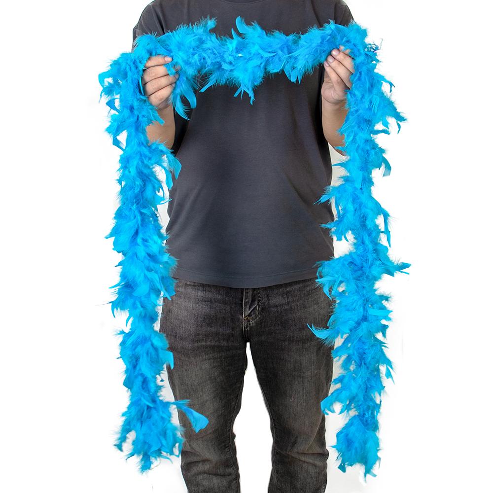 2 Yards Fluffy White Turkey Feather Boa Natural Marabou Feathers Scarf For Wedding Christmas Decoration Plumes Shawl  38-40G