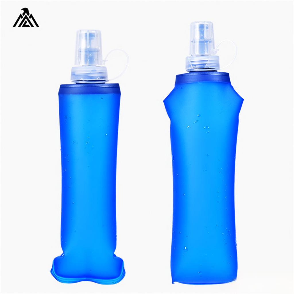 Outdoor Sports Foldable Soft Water Bottle TPU Water Bag Hydration Equipment  250ml