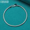 925 Sterling Silver 3mm Snake Chain Bracelet Fashion Jewelry