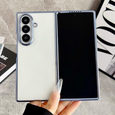 Plating Transparent Soft Silicone Case For Samsung Galaxy Z Fold 7 6 5 5G Ultra Thin Shockproof Protection Cover For Z Fold7