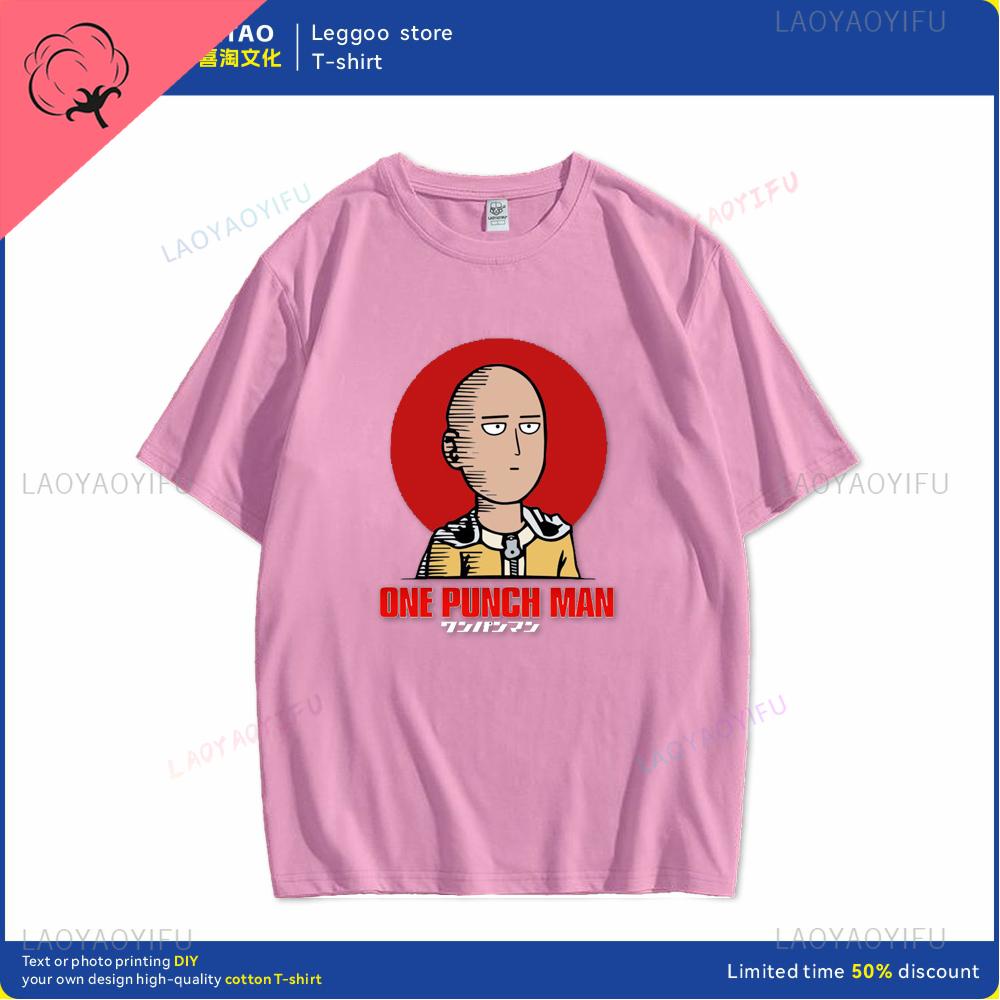 One Punch Man Says Ok Cartoon Hip Hop Crew Neck Casual Fashion Street Wear Trend Summer Comfortable Men Women Universal Tshirt