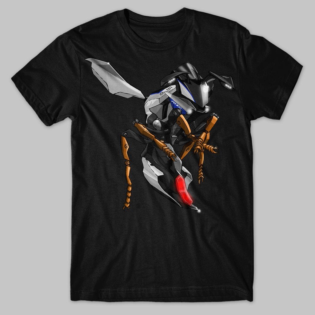 Mechanical Animal “WASP” YZF R1 Motorcycle T-Shirt New 100% Cotton O-Neck Summer Short Sleeve Casual Mens T-shirt Size S-3XL